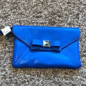 NWT! The Limited Blue Clutch Purse With Bow